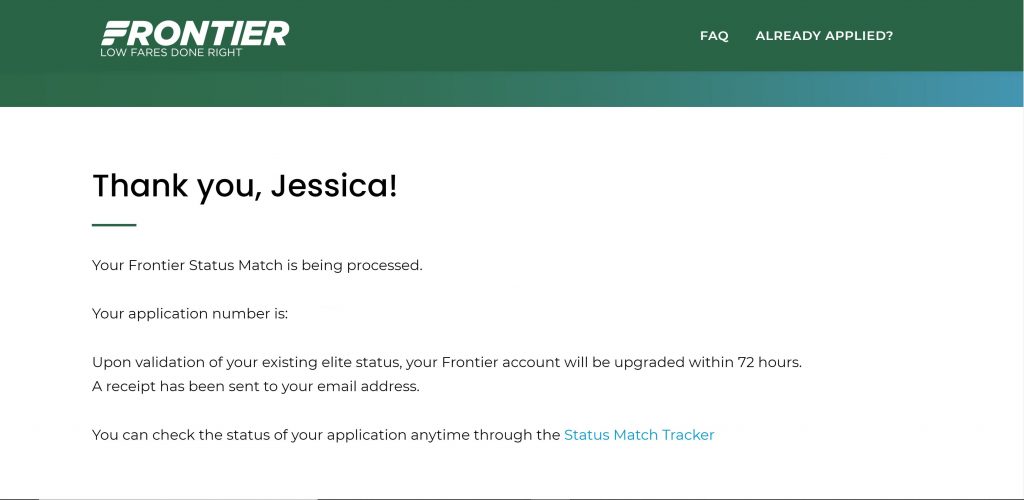 Frontier Status Match