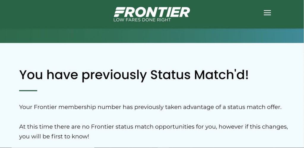 Frontier Status Match