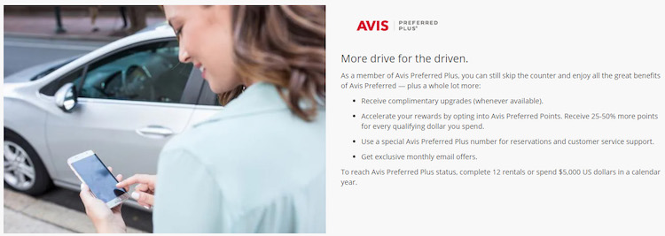 Avis status benefits for United frequent flyers