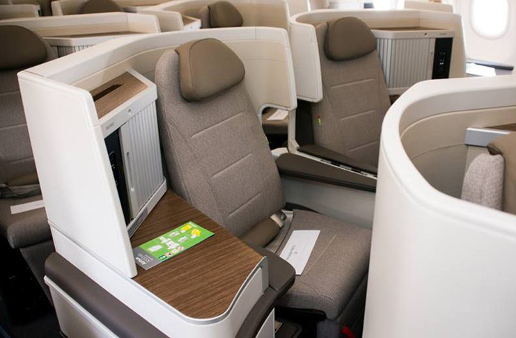 Use Amex Upgrade with Points for TAP Business Class, pictured here