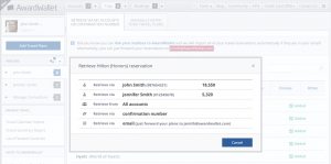 options for manually adding trips to the timeline