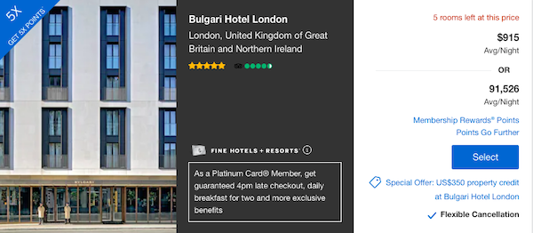 Example of a promotion offer in London