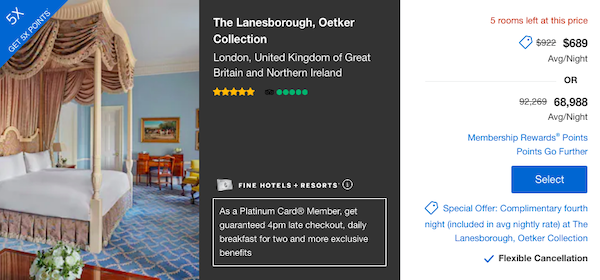 Example of a promotion offer in London