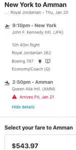 American Airlines partner earning example