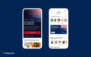 Banner image promoting Delta and Instacart partnership