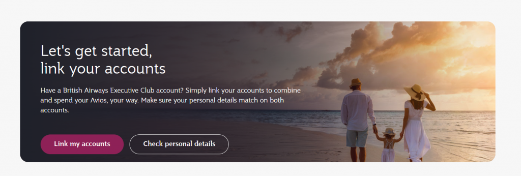 Pop-up in the Qatar Airways Privilege Club portal asks members to link accounts with British Airways so you can transfer avios
