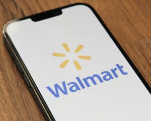 Walmart logo showing on a smartphone screen