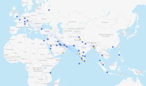 Oman Air route map