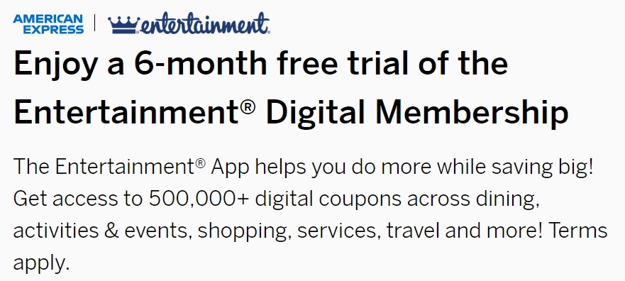 Get a free Entertainment membership through Amex