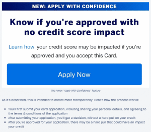 Amex Apply With Confidence banner