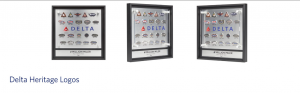 Delta Million Miler Heritage logos option