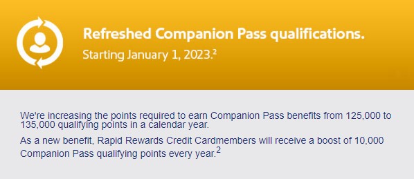 Southwest Companion Pass Change