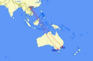 Bamboo HAN to SYD and MEL