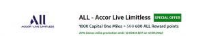 Accor Live Limitless Capital One transfer bonus