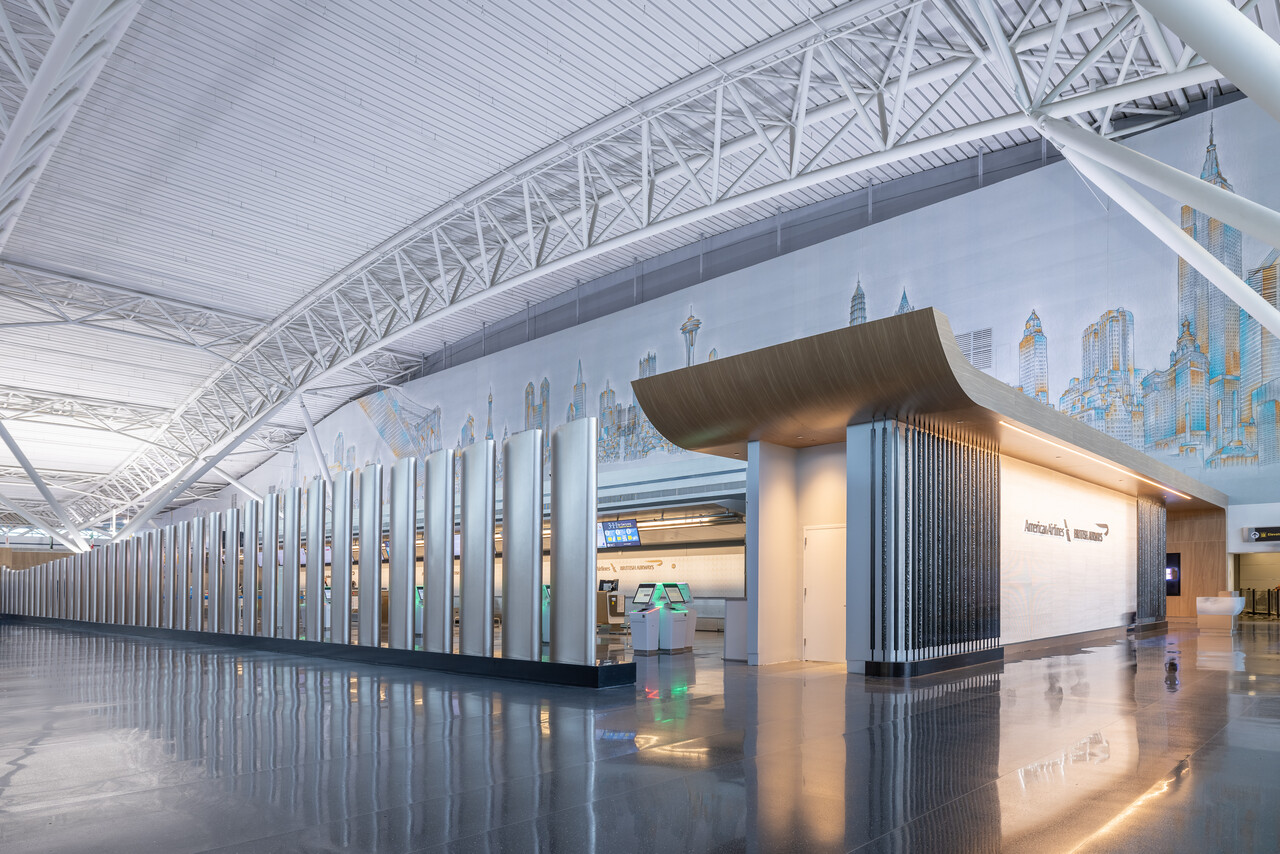 New American Airlines British Airways Premium Check-In Facilities at JFK