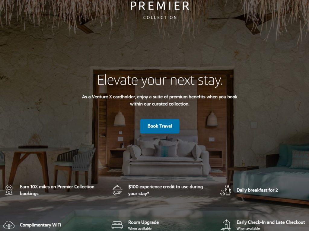 Capital One Premier Collection front page