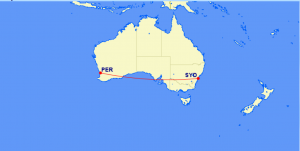 SYD-Perth route map