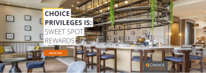Choice Privileges Free Night Sweet Spots promo header