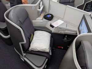 American Airlines Super Diamond seats on a Boeing 787-8 Dreamliner