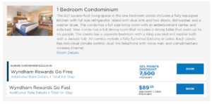 Wyndham Vacation Club condo award with cardholder discount
