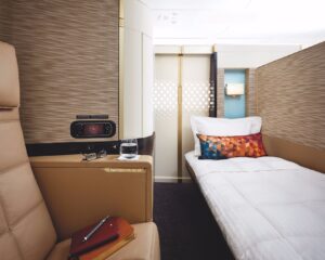 interior of Etihad A380 first class apartment