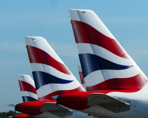 plane tails showing British Airways branding