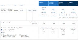 United Polaris award from San Francisco to Frankfurt for 60,000 miles