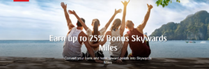 25% Bonus Skywards Miles transfer bonus