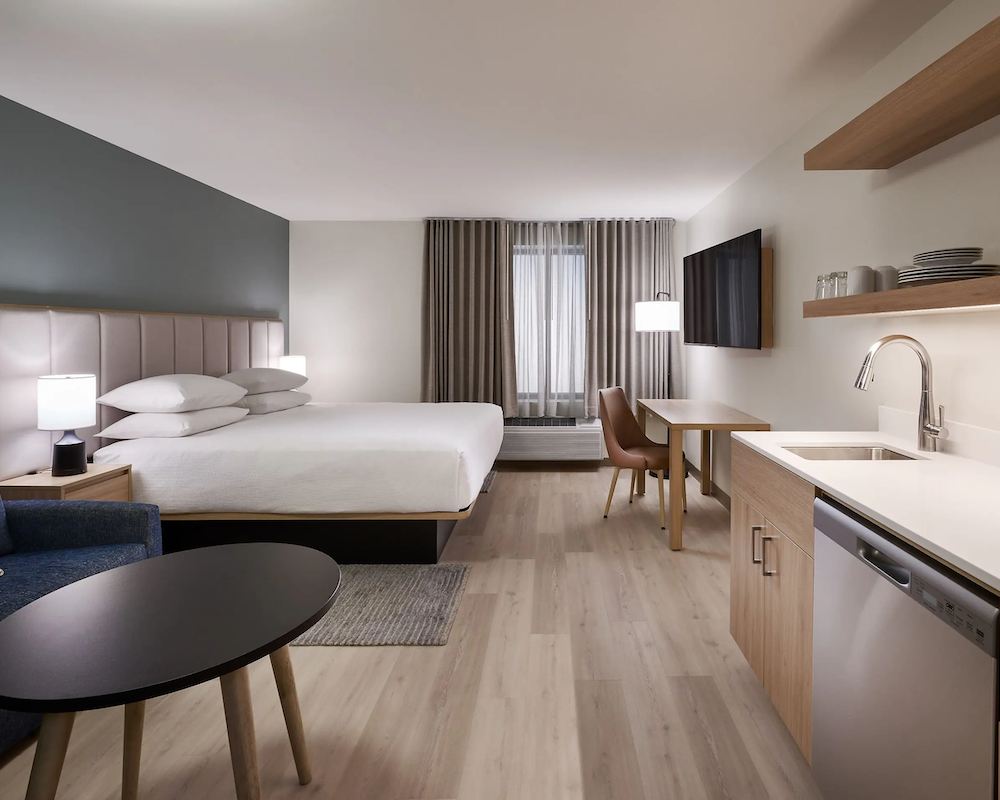Hyatt Studios suite 1 king bed rendering featured