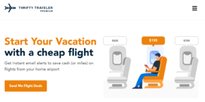 Thrifty Traveler Premium landing page