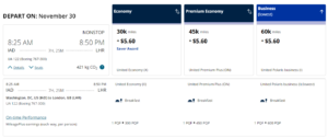 United Polaris business class to Europe for 60,000 United miles