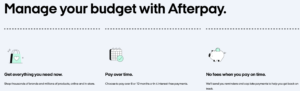 Afterpay financing options