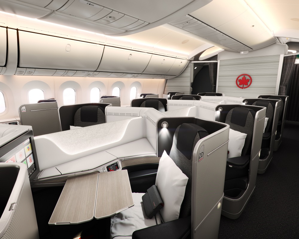Air Canada 787 business class cabin