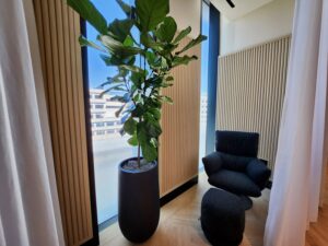 Chase Sapphire Lounge Boston wellness chair