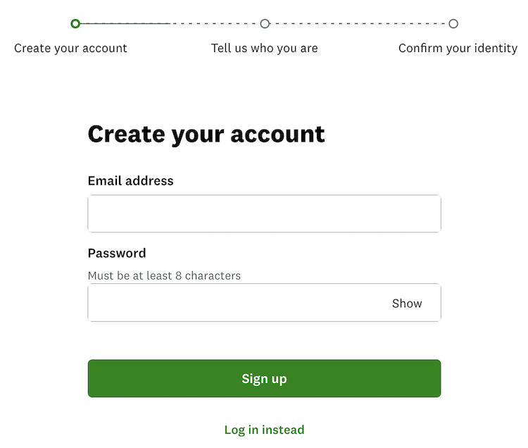 Credit Karma signup page