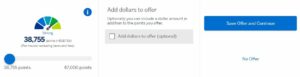 Amex Upgrade with Points Offer gauge of success chances