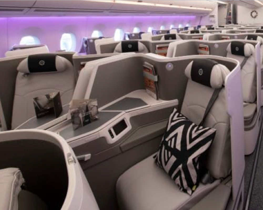 Fiji Airways business class cabin