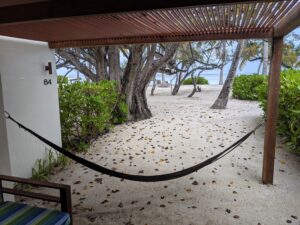 Photo of patio of Holiday Inn Resort Kandooma Beach Villa
