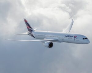 LATAM Boeing 787 in flight