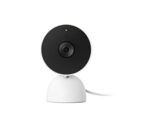 a Google Nest Cam is a video camera, seen here, that you can buy at Dell and cover the purchase with your Business Platinum credits from Amex