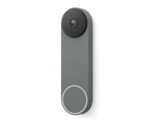 a Google Nest Doorbell is a video camera doorbell, seen here, that you can buy at Dell and cover the purchase with your Business Platinum credits from Amex