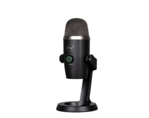 a professional microphone with stand