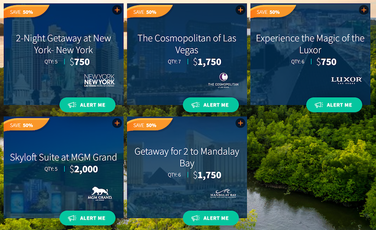 screenshot of U.S. Travel Daily Getaways offers for June 26, 2023