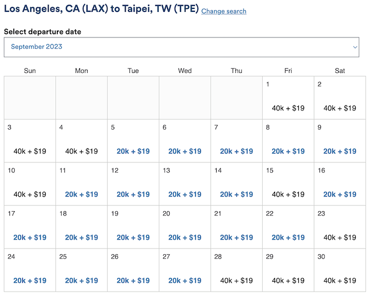 economy award availability LAX-TPE with Starlux in economy using Alaska miles