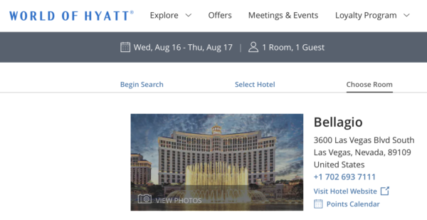 Bellagio World of Hyatt