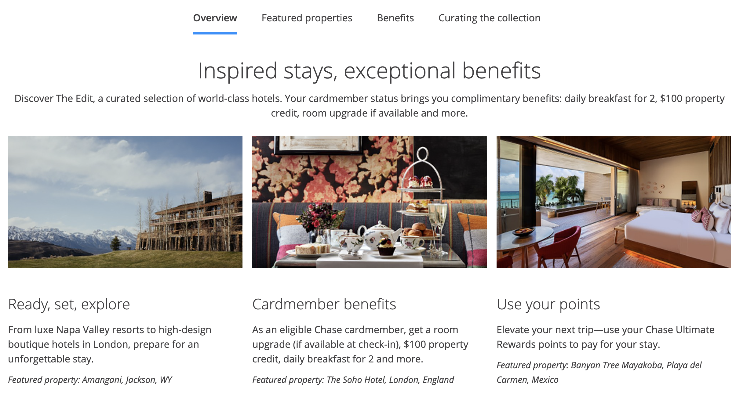 The Edit by Chase Travel overview