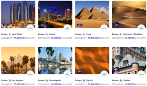 sample Flying Blue Promo Rewards for long-haul flights
