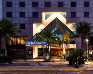 front entrance to the JW Marriott Rio de Janeiro