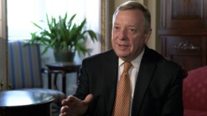 a photo of Illinois Senator Dick Durbin, chief proponent of the Durbin Amendment 2010 and Credit Card Competition Act 2023