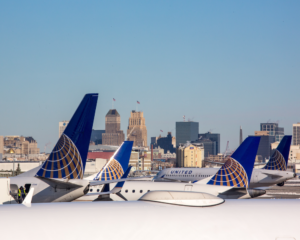 United airplanes at the Newark airport